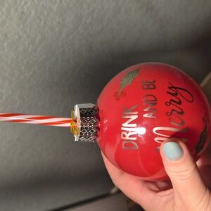 NWT Christmas Ornament Drinking Glass